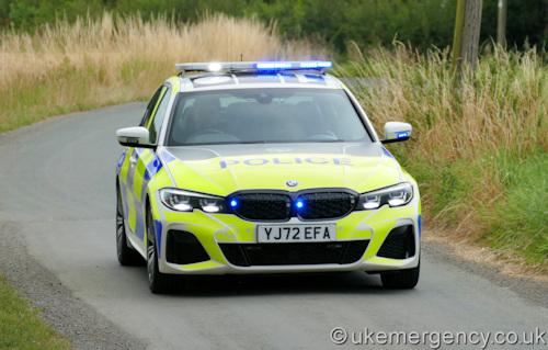 YJ72 EFA North Yorkshire Police BMW 3 Series