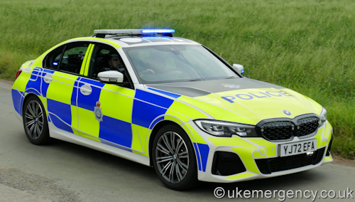 YJ72 EFA North Yorkshire Police BMW 3 Series