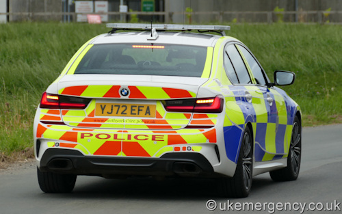 YJ72 EFA North Yorkshire Police BMW 3 Series
